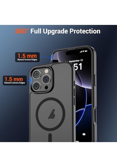 Pro Max Kılıf Magsafe İle Uyumlu Askeri Sınıf Düşme Koruması Ince Manyetik Darbeye Dayanıklı Telefon Kılıfı Diğer