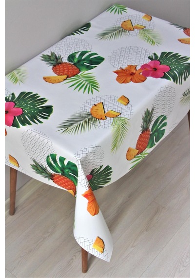 Astarlı Silinebilir Pvc Muşamba Masa Örtüsü - Ananas - 8097-1y 001