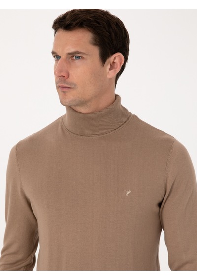 Cacharel Camel Slim Fit Pamuk Karışımlı Balıkçı Yaka Triko Kazak Kahverengi Cacharel Camel Slim Fit Pamuk Karışımlı Balıkçı Yaka Triko Kazak Kahverengi