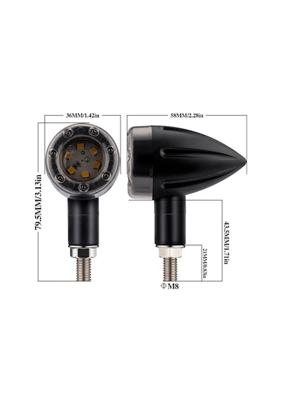 Motosiklet Mini Chopper Tip 4 Modlu Sinyal Takım