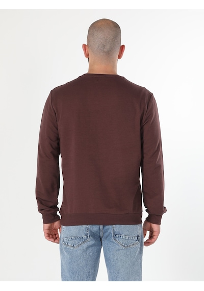 Colin's Regular Fit Baskılı Mor Erkek Sweatshirt CL1060129_Q1.V2_PLM Mor