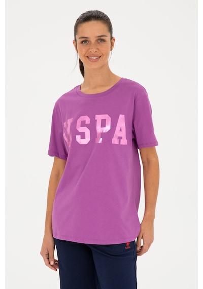 U.S. Polo Assn. Kadın Mor Basic Bisiklet Yaka Tişört 50280020-VR038