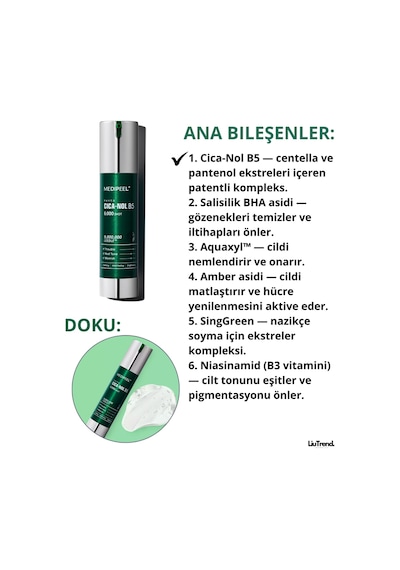 Medipeel Phyto Cicanol B5 6000 Shot Serum 50 Ml Spiküller Ve Centella İçeren Yüz İçin Peeling Serumu