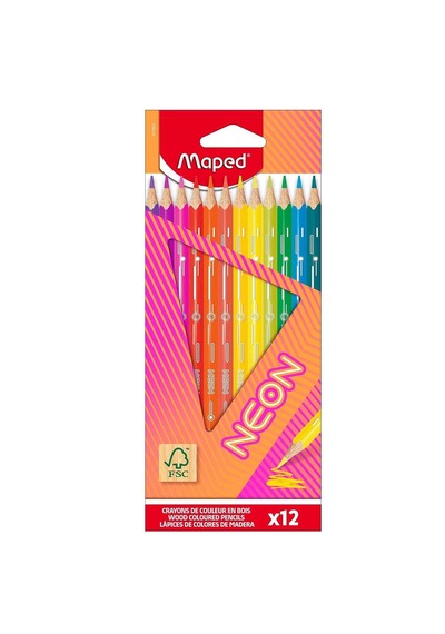 Maped Neon Kuru Boya 12 Renk 831802fc Çok Renkli
