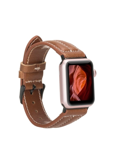 Apple Uyumlu Watch Uyumlu Deri Kordon 42-44-45mm Nm3-as2 Taba