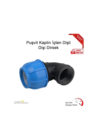Puşvit Kaplin İçten Dişli Dişi Dirsek (Ebat Seçiniz)