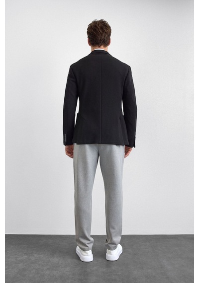 Back And Bond Siyah Mono Yaka Ceket Çok Renkli
