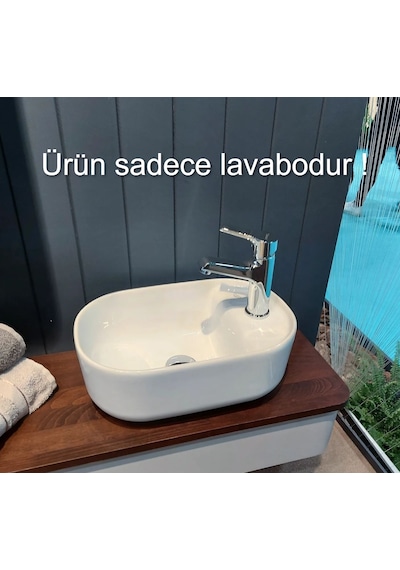 Turkuaz Seramik Aqua 42 x 28 CM Tezgah Üstü Çanak Lavabo