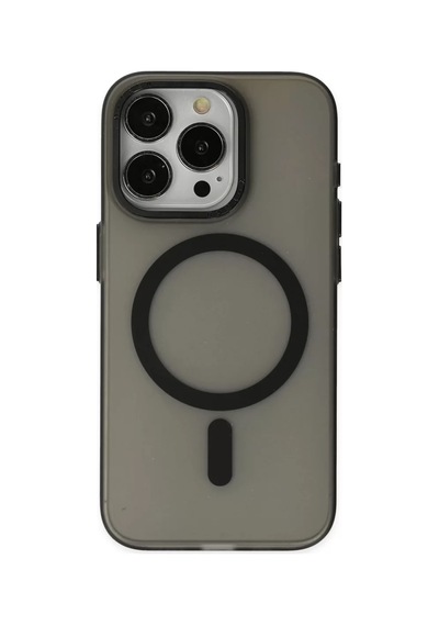 Newface Apple İphone 15 Pro Kılıf Lodos Magneticsafe Mat Kapak - Siyah Gri