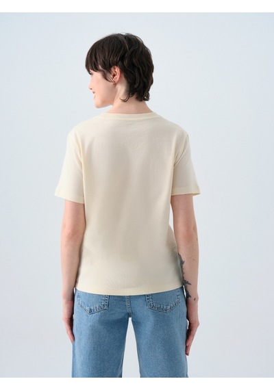 Regular Fit Kadın Tshirt K.kol Bej