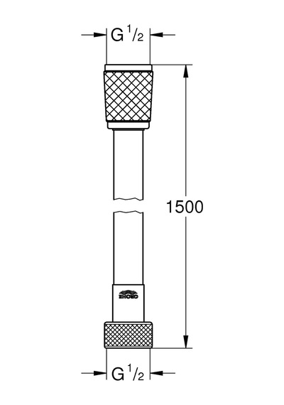 Smartizi Ultra Dayanıklı Gri Duş Spirali 150 Cm - Patlamaya Ve Kırılmaya Karşı Dirençli Esnek Pvc Yapı - Paslanmaz G1/2 Üniversal Bağlantı