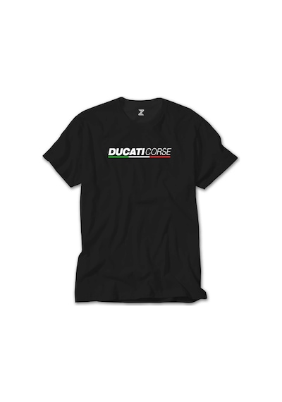Ducati Corse Text Siyah Tişört Siyah