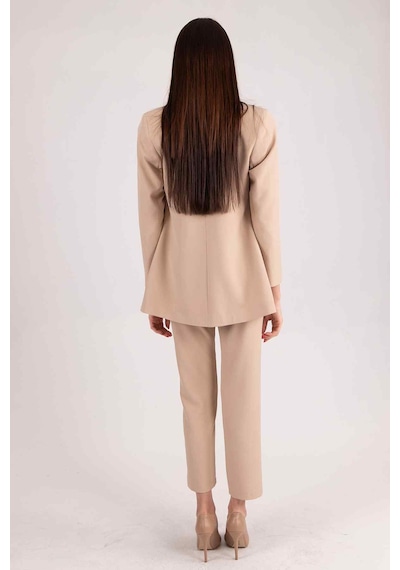 Feminist Bej Blazer Ceket Pantolon İkili Takım 0106305.55 Bej