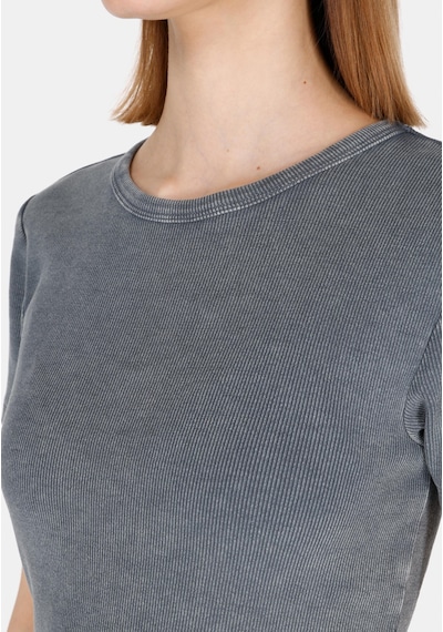 Colin's Colins Slim Fit Kadın Antrasit Kısa Kol Tişört Cl1073924 Cl1073924 Q1.v2 Ant Antrasit