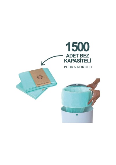 16l Çöp Kutuları Ile Uyumlu 1500 Bebek Bezi Kapasiteli 3 Paket Kokulu Yerli Çöp Poşeti