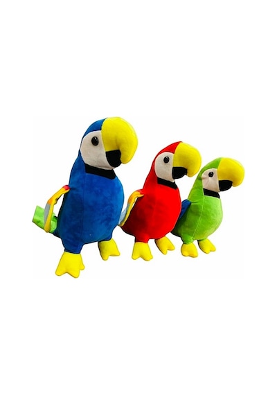 Peluş Oyuncak Yeşil Papağan Kuş 30 Cm Yeşil