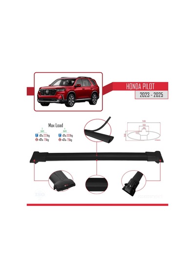 Honda Pilot 2023-2025 Arası İle Uyumlu Fly Model Ara Atkı Tavan B