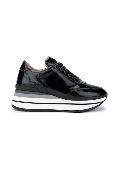 Tamer Tanca Kadın Hakiki Deri Siyah Rugan Sneakers & Spor Ayakkabı 923 1200 Bn Ayk Y25 Sıyah Rgn Siyah
