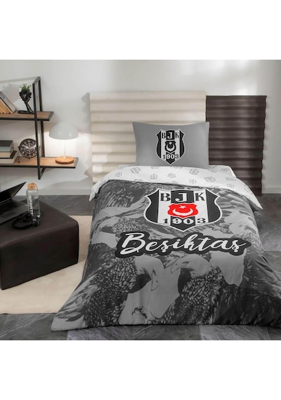 Taç Beşiktaş Kartal Renkli Klişe Pamuk Nevresim Takımı, Çok Renkli, Küçük Tek Kişilik Sku: Smg8690010184450 0