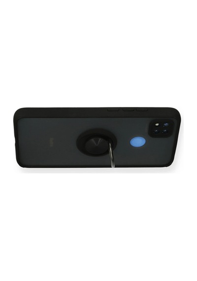 Uryport Xiaomi Redmi 9c Kılıf Montreal Yüzüklü Silikon Kapak - Siyah