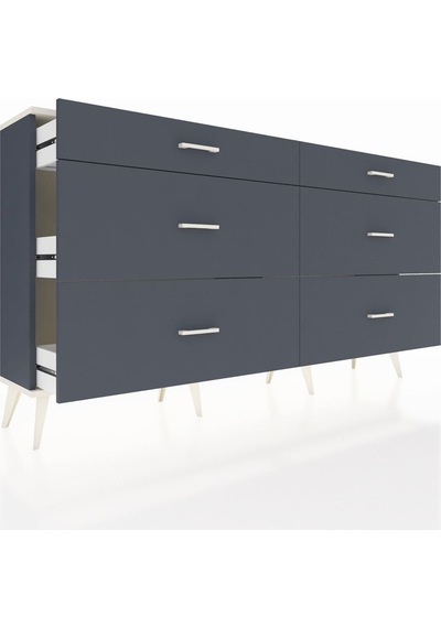 Arges Konsol 6 Çekmeceli 176x30x99 Antrasit-aytaşı/antrasit Antrasit-aytaşı/antrasit