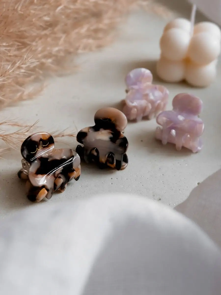 İnvisibobble Mini Sac Kepçeli Toka Clıpstar Petit Four, 4 Adet. 170505543 Pembe Şampanya