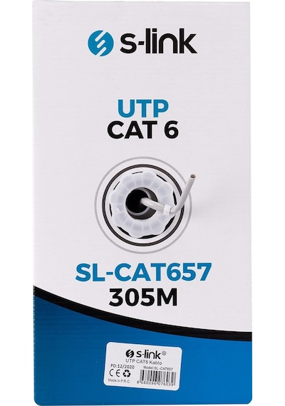 S-Link Sl-Cat657 305M 23Awg Utp Cat6 Kablo