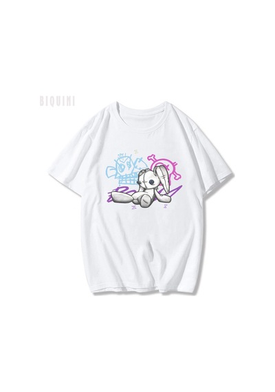 Startmore Beyaz Jinx Arcane Maymun Anime Cosplay Tees Unisex Grunge Estetik % Beyaz