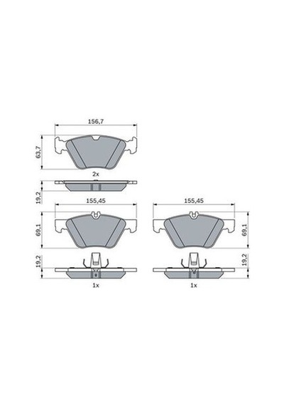 Mercedes E Serisi 211 E350 3.5 2005-2009 Bosch Ön Balata 21794