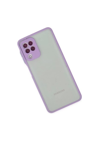 Newface Samsung Galaxy A22 Kılıf Montreal Silikon Kapak - Mor
