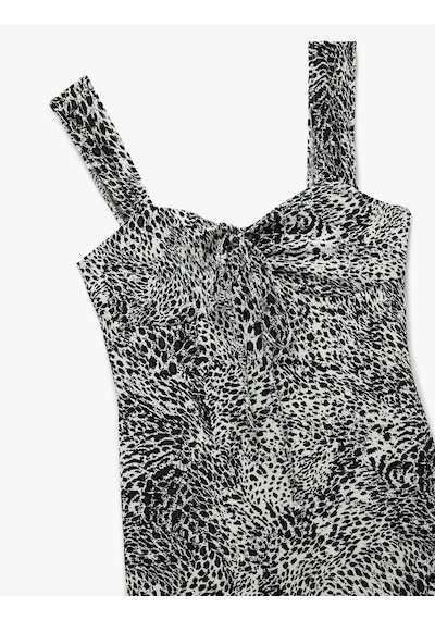 Koton Bürümcük Kalın Askılı Bodycon Yırtmaç Detaylı Kolsuz Uzun Leopar Elbise Siyah Desenli 5sal80046ık Siyah Desenli Koton Bürümcük Kalın Askılı Bodycon Yırtmaç Detaylı Kolsuz Uzun Leopar Elbise Siyah Desenli 5sal80046ık Siyah Desenli