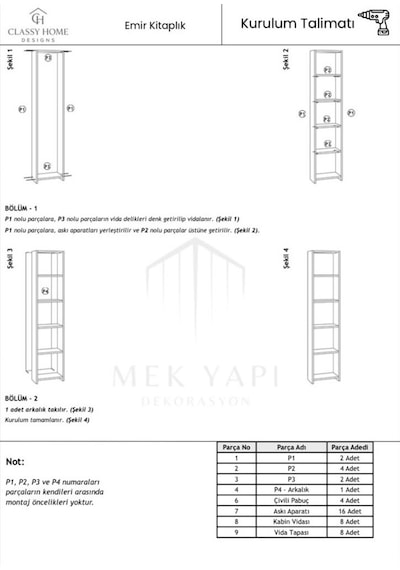 Albefa 104emir 5 Raflı Arkalıklı Kitaplık Ve Dolap Beyaz