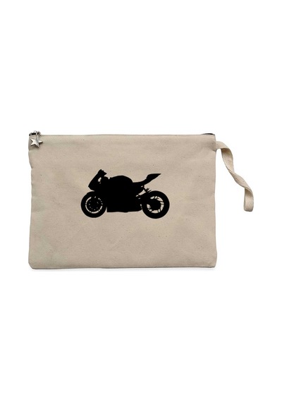 Ducati 1299 Siluet Krem Clutch Astarlı Cüzdan / El Çantası Krem