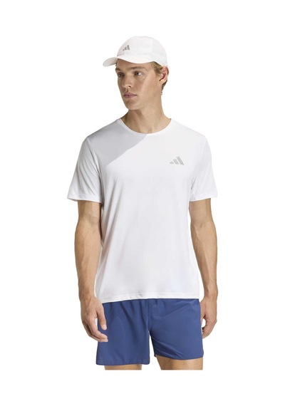 Whıte Adidas Erkek Koşu - Yürüyüş T-shirt Run Ess Tee M Kb5960 Beyaz