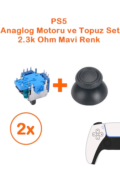 2 Adet Ps5 Analog Motoru Ve Başlık Topuz Set