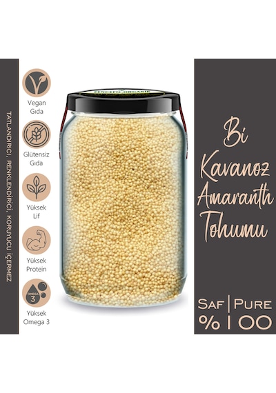 Beluga Mercimek + Amaranth + Karabuğday Bi Kavanoz 660 Cc. Cam Kavanozlarda Siyah Mercimek Greçka