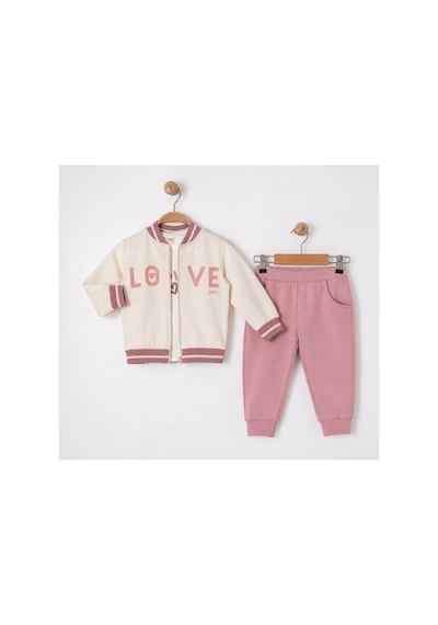 Sani Kids Sani Love 3'lü Eşofman Takımı - Krem Pembe Pudra