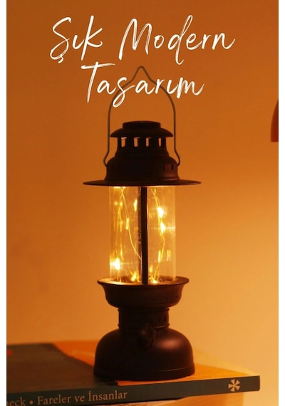 Led Mum Kamp Lambası 1 Adet - Tipi Pil Dahil Dumansız Alev Ledli Dekoratif Mum Dekor Işığı Siyah Pt437 Siyah