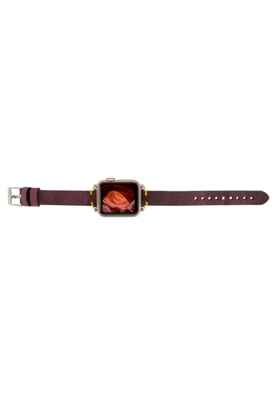 Bloomband Signature Mulberry Bloom Leather Apple Uyumlu Watch Band - 44/45/46/49mm