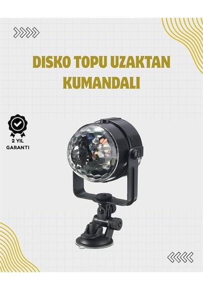 Uzaktan Kumandalı, Ses Kontrollü Led Disko Işığı - Parti Ve Kulüpler İçin Çok Renkli