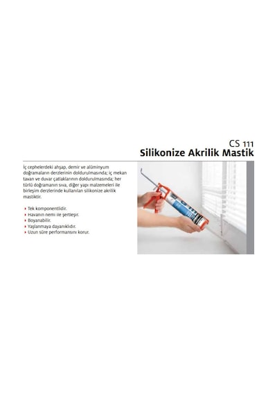 Ceresit Cs 111 Silikonize Akrilik Mastik Siyah 240 Ml