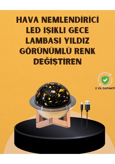 Ceylan Adam Projektör Işıklı, Aromaterapi Uyumlu Mini Masaüstü Hava Nemlendirici Cihaz