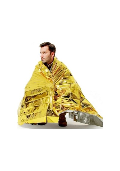 2 Adet Soğuk Ve Sıcak Tutan Çift Taraflı Acil Durum Battaniyesi 130cm X 210cm