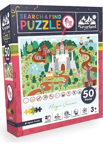 Neverland Ara Ve Bul Magıc Unicorn Sihirli Tek Boynuzlu At 50 Parça Puzzle Nl414