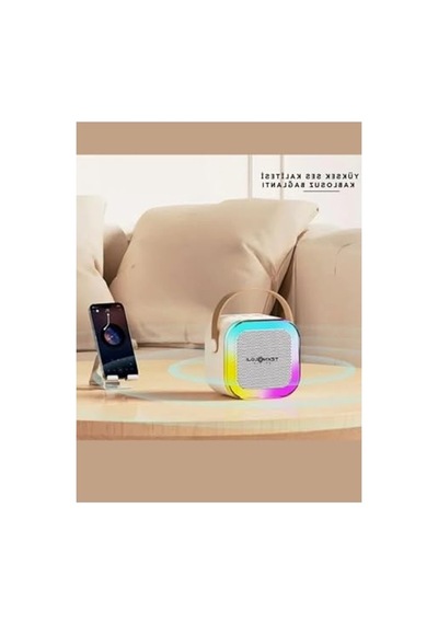 Kablosuz Bluetooth Hoparlör, Karaoke Mikrofon Ve 5 Ses Efekti İle Hd Stereo
