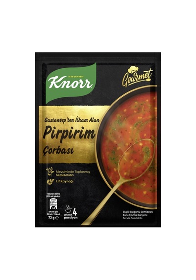 Knorr Pirpirim Çorbası 72 G - Gaziantep Yöresinden İlham Alınan Lezzet 6'li Avantaj Paketi - 6 Tarı