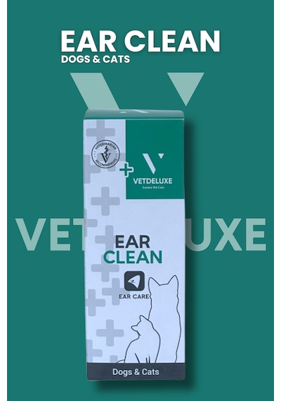 Vetdeluxe Ear Clean Losyon Kediler ve Köpekler İçin Kulak Temizleme Bakım 50 ML