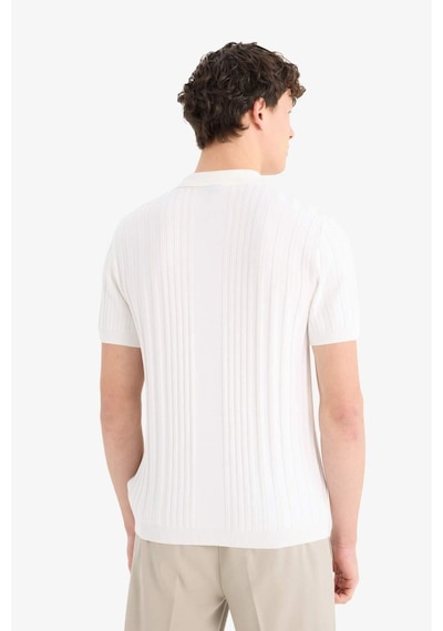 DeFacto Standart Fit Polo Yaka Yarım Fermuarlı Kısa Kollu Triko Tişört E3243AX25SPWT32