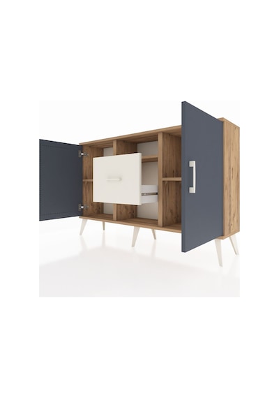 Arges Konsol 3 Raflı Tek Çekmeceli 2 Kapaklı 132x30x83 Çam-antrasit/aytaşı Antrasit/aytaşı Arges Konsol 3 Raflı Tek Çekmeceli 2 Kapaklı 132x30x83 Çam-antrasit/aytaşı Antrasit/aytaşı