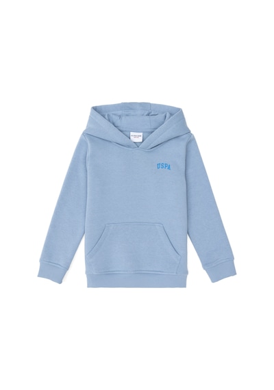 U.S. Polo Assn. Erkek Çocuk Açık Mavi Basic Kapüşonlu Sweatshirt 50295161-VR003